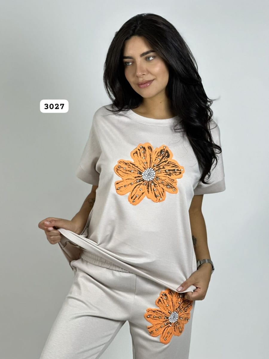 Polera de Algodón Con Flor A3-692