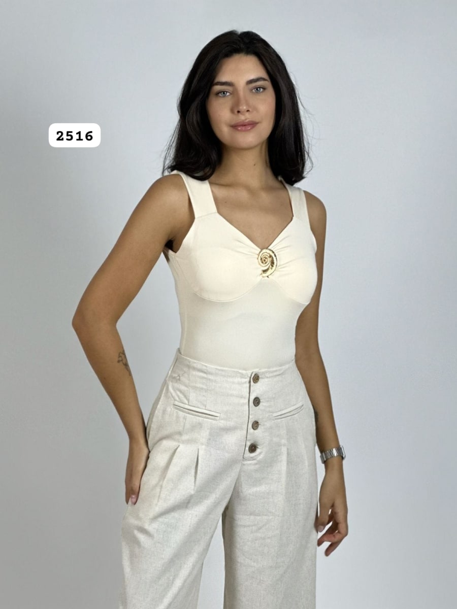 Body Licra Espiral Dorado A1-76