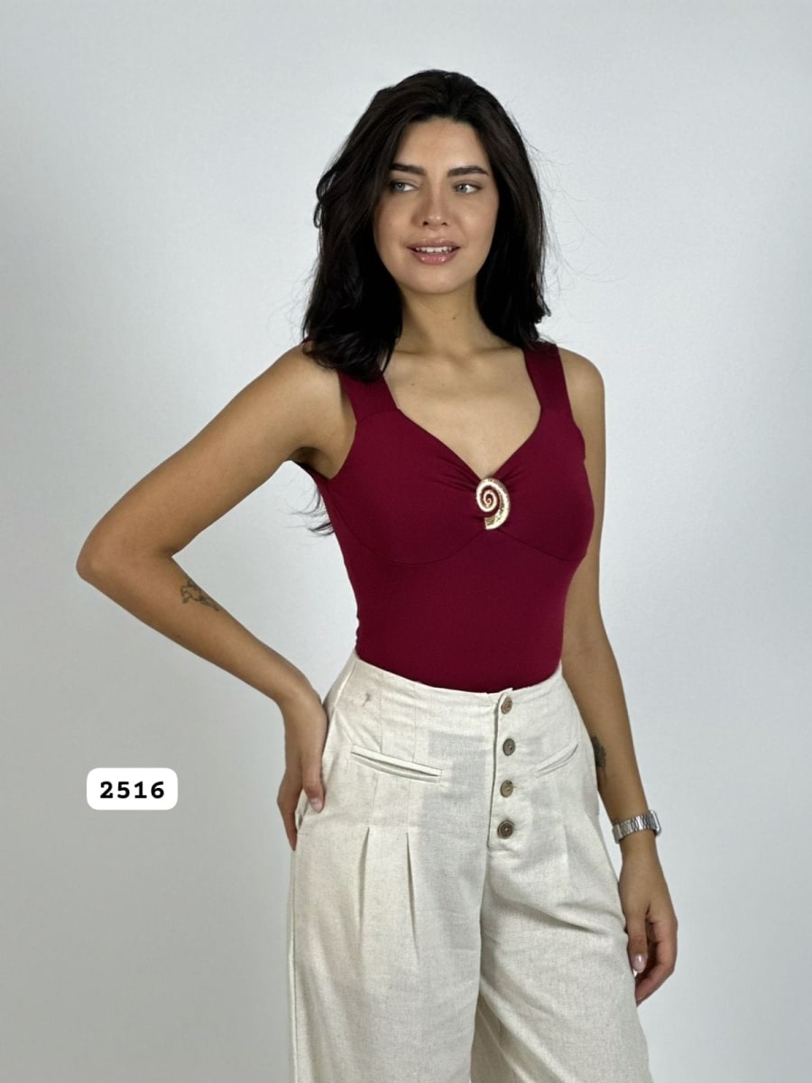 Body Licra Espiral Dorado A1-79