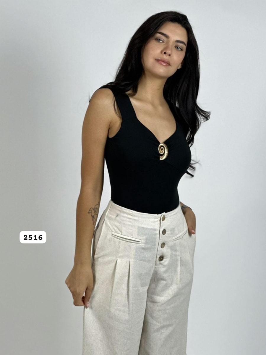 Body Licra Espiral Dorado A1-712