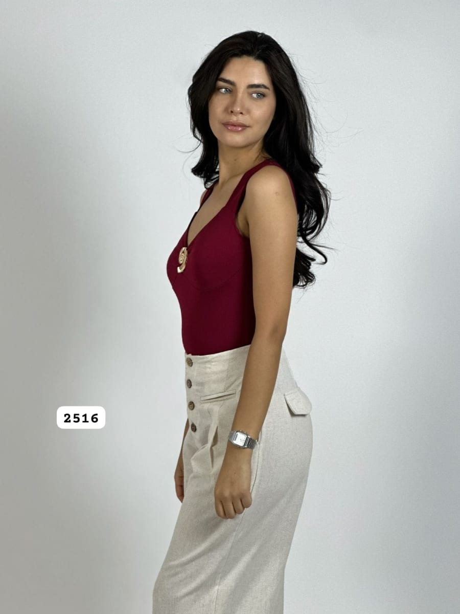 Body Licra Espiral Dorado A1-711