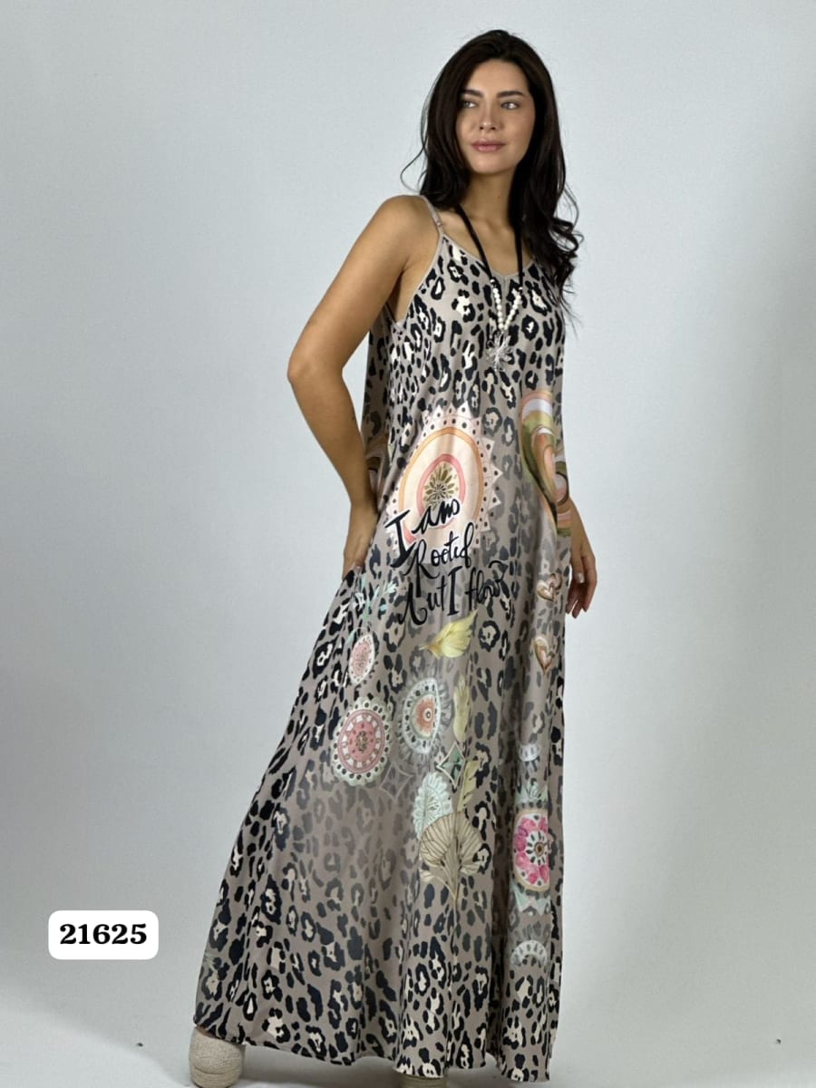 Vestido Viscosa Manchas con Corazon A3