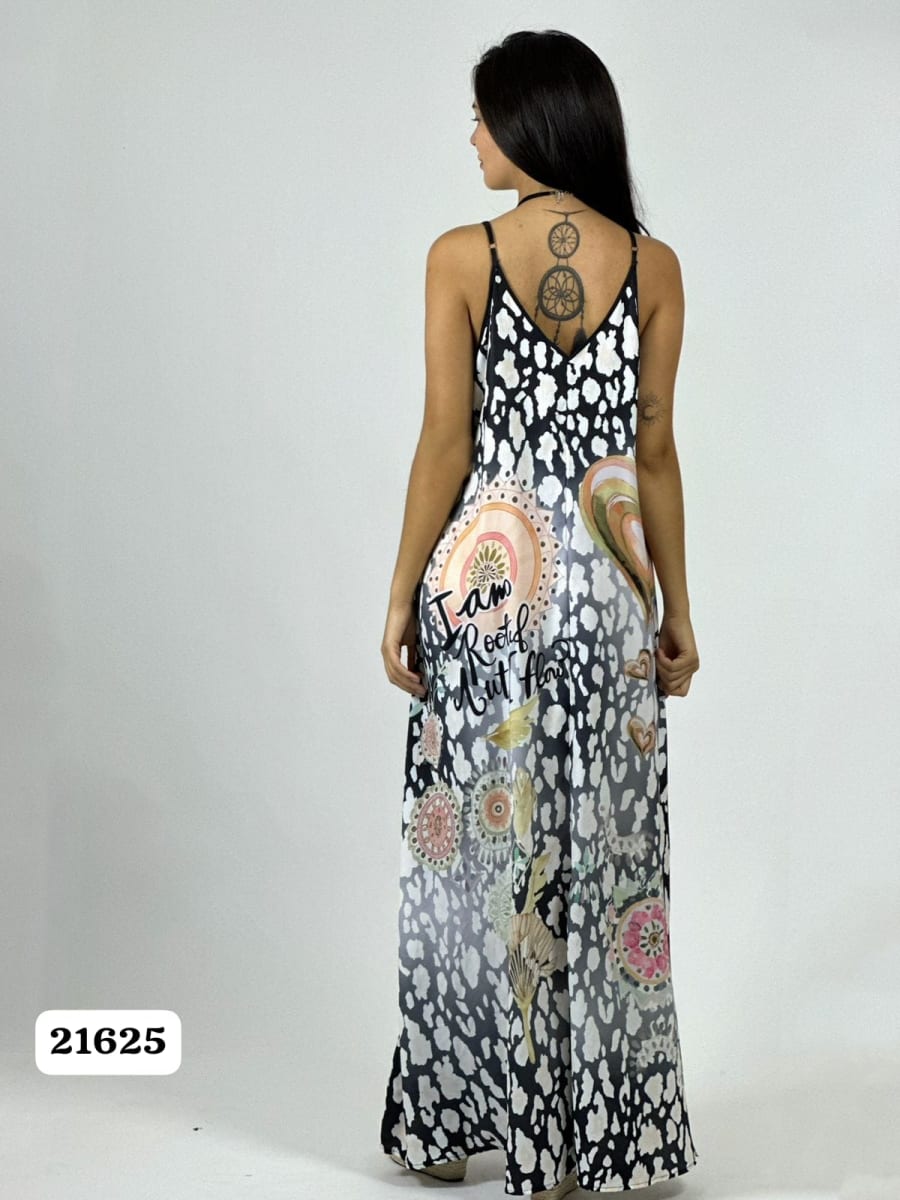 Vestido Viscosa Manchas con Corazon A11