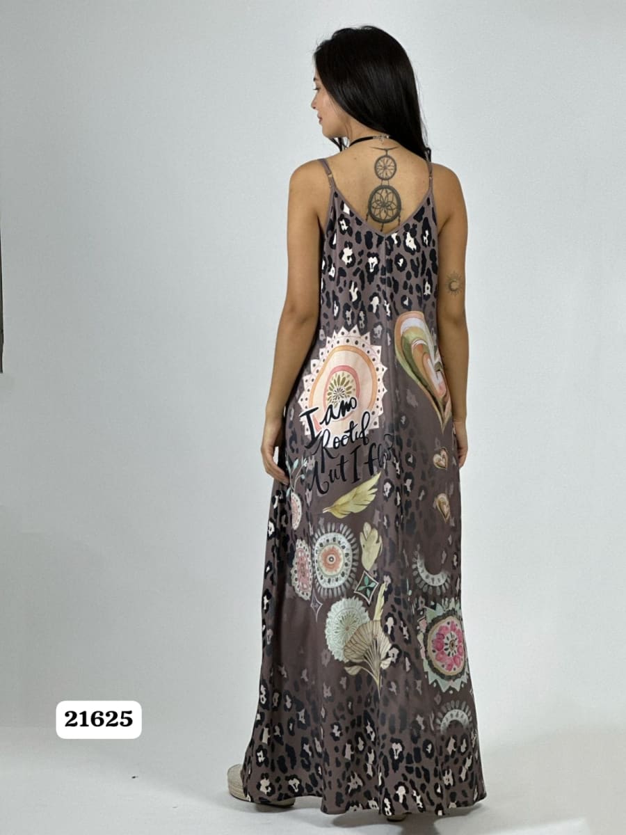 Vestido Viscosa Manchas con Corazon A15