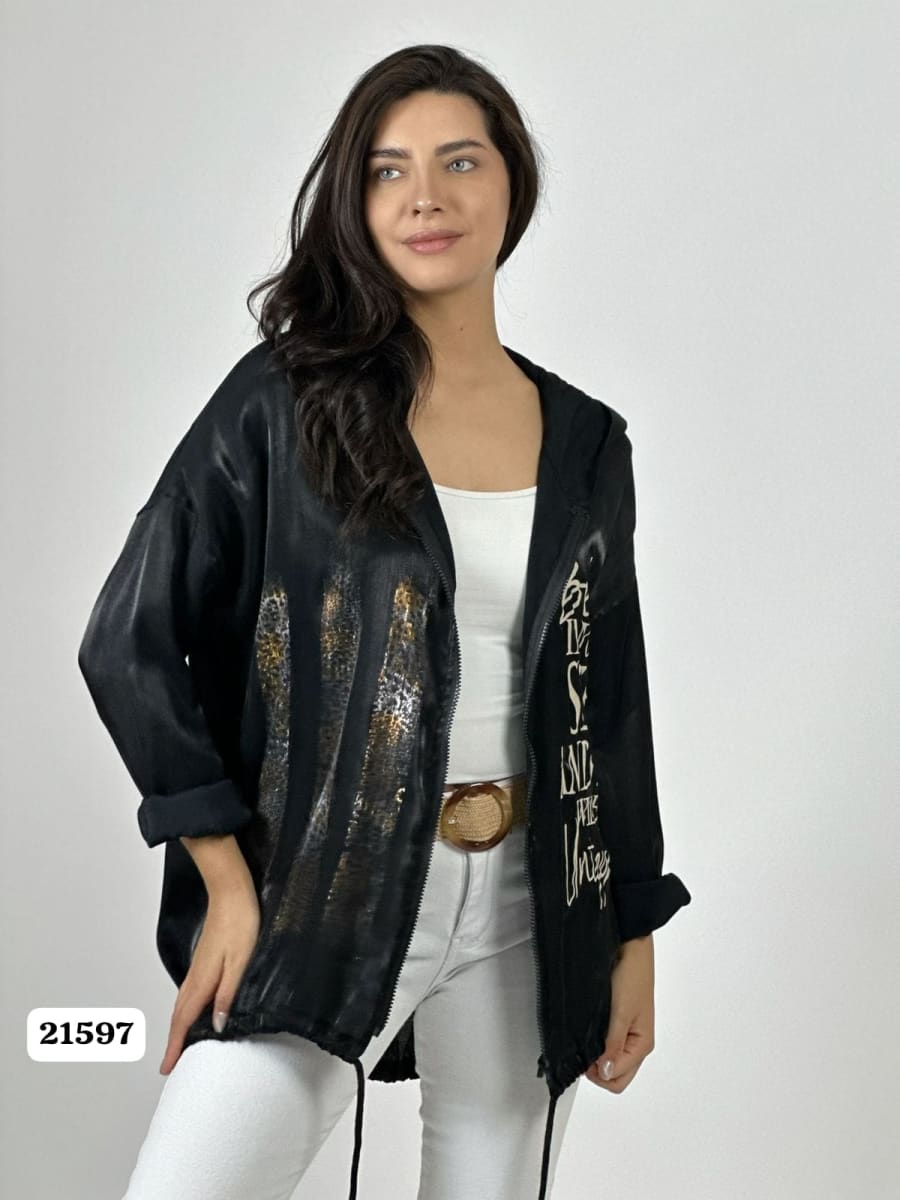 Poleron Satin Garras Print BELIEVE IN YOUR A4-921