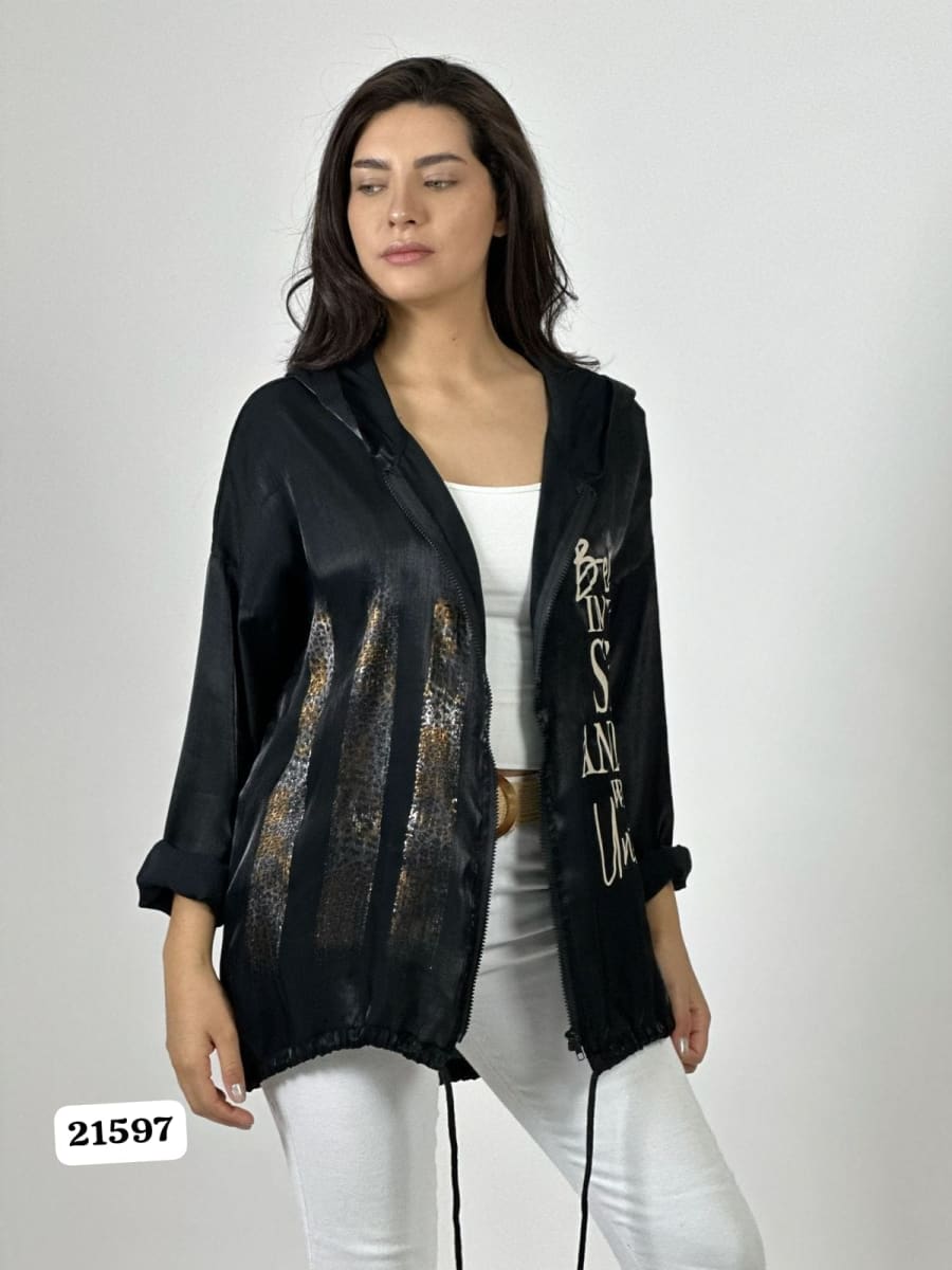 Poleron Satin Garras Print BELIEVE IN YOUR A4-922