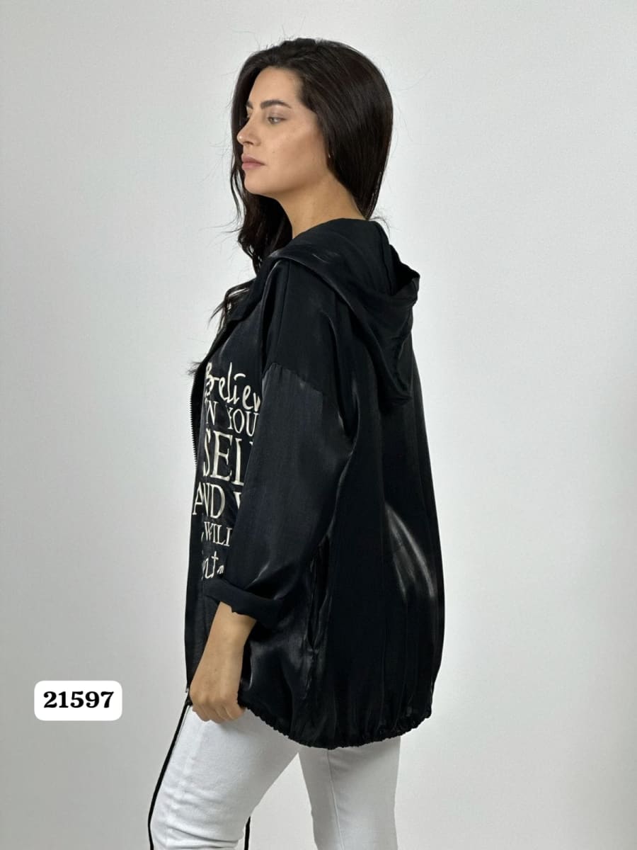 Poleron Satin Garras Print BELIEVE IN YOUR A4-923