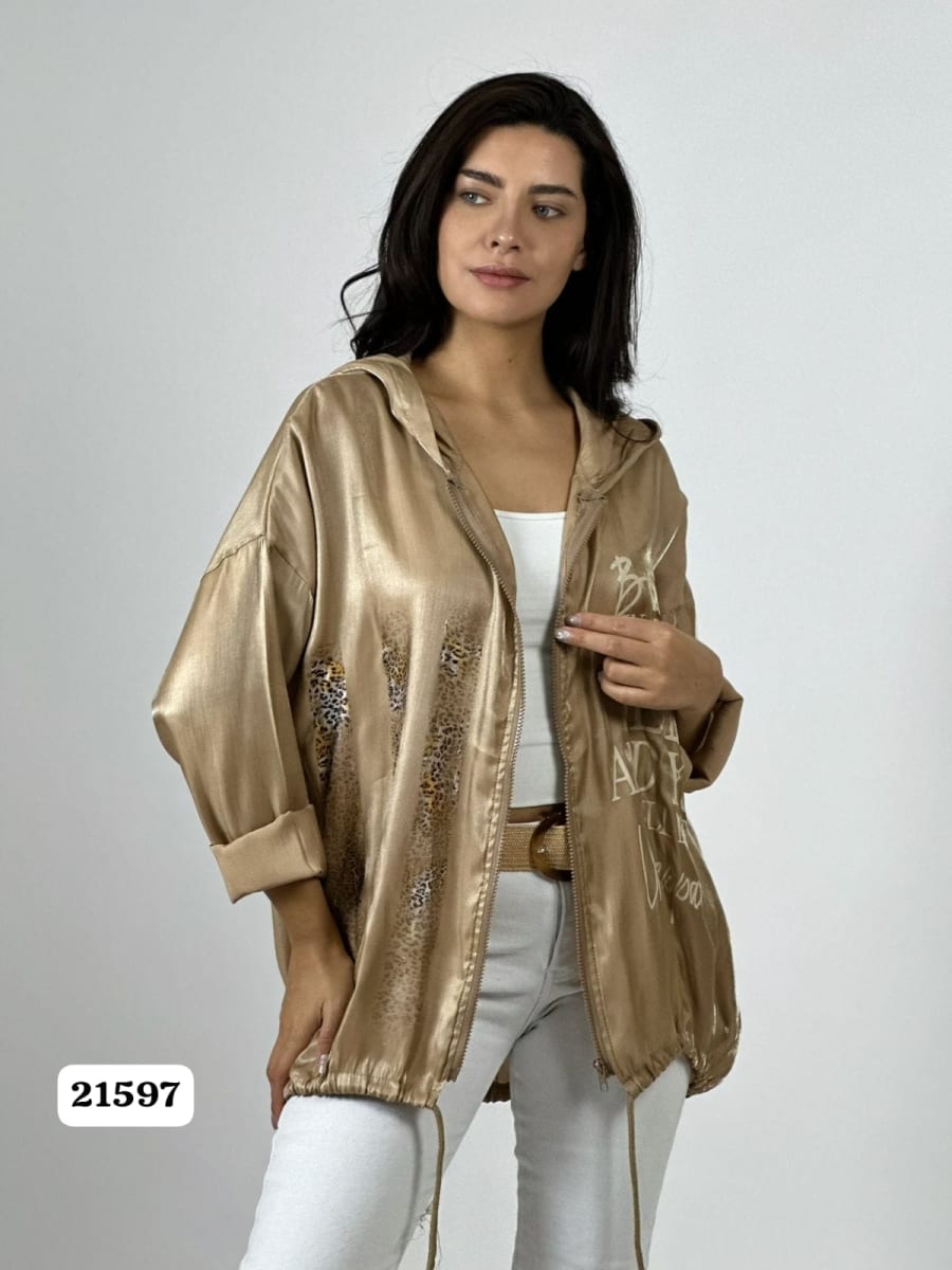 Poleron Satin Garras Print BELIEVE IN YOUR A4-924