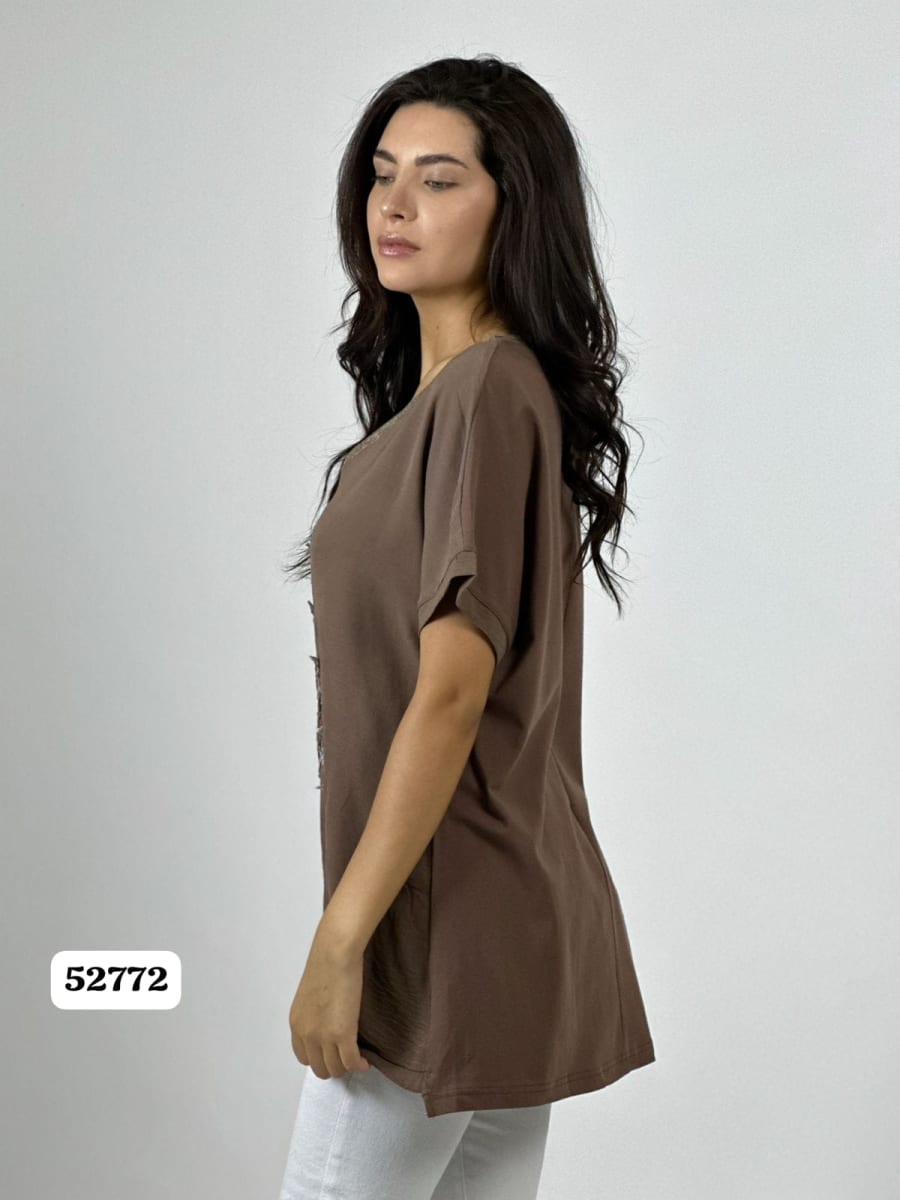 Polera Crepe Cuello V Triple Estrella A4-923