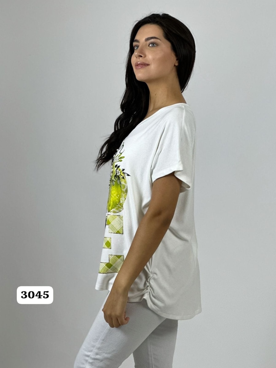 Polera Algodon LOVE Print/Calabaza A1-1912