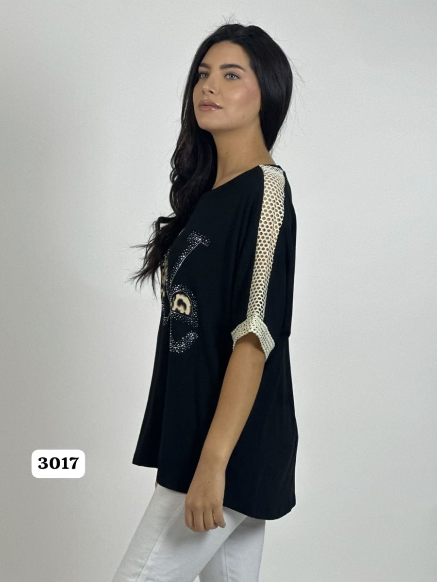 Polera Algodon LOVE Corazon Print A1-3912