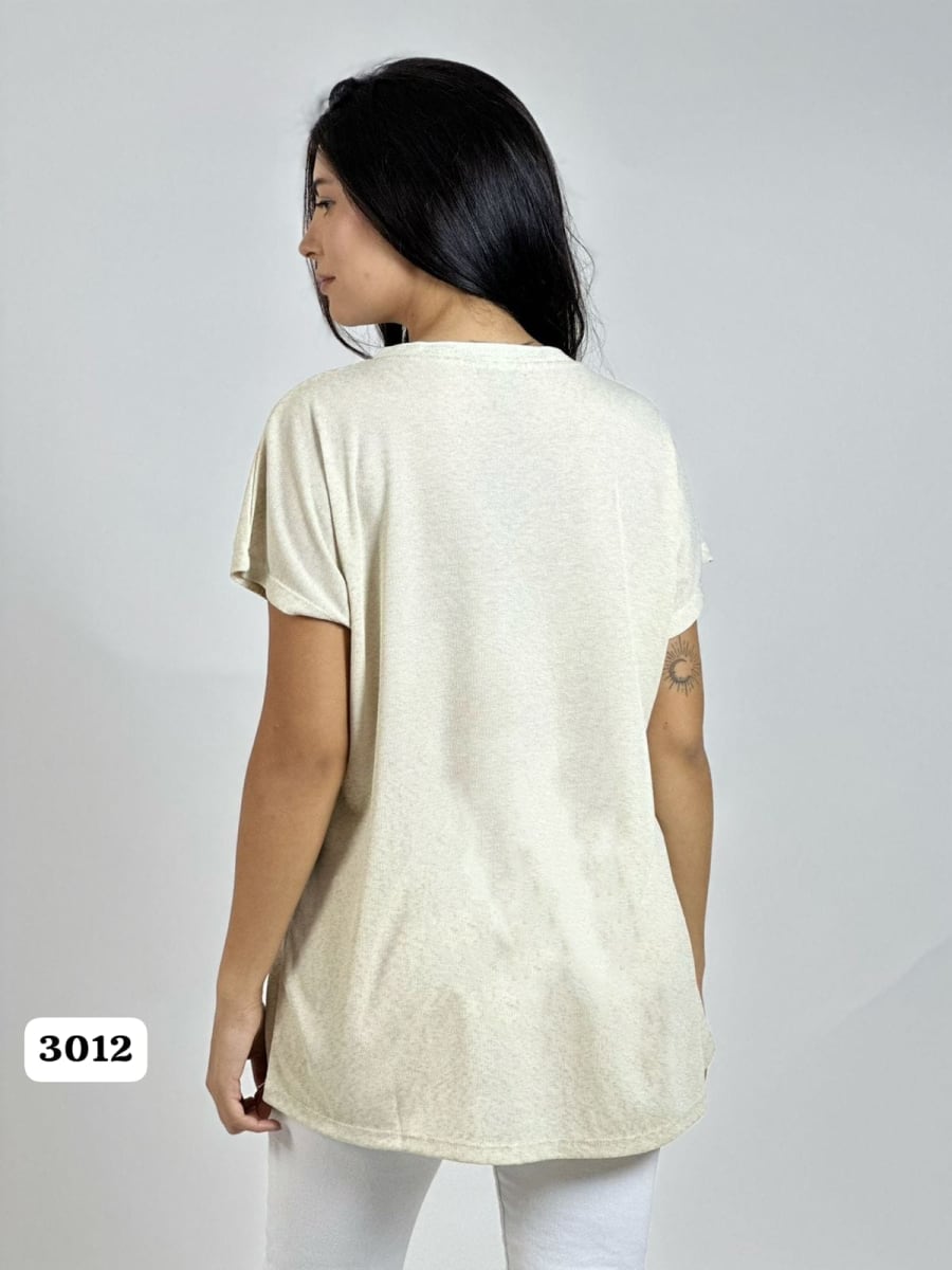 Polera Algodon Corazones y Letras A1-399