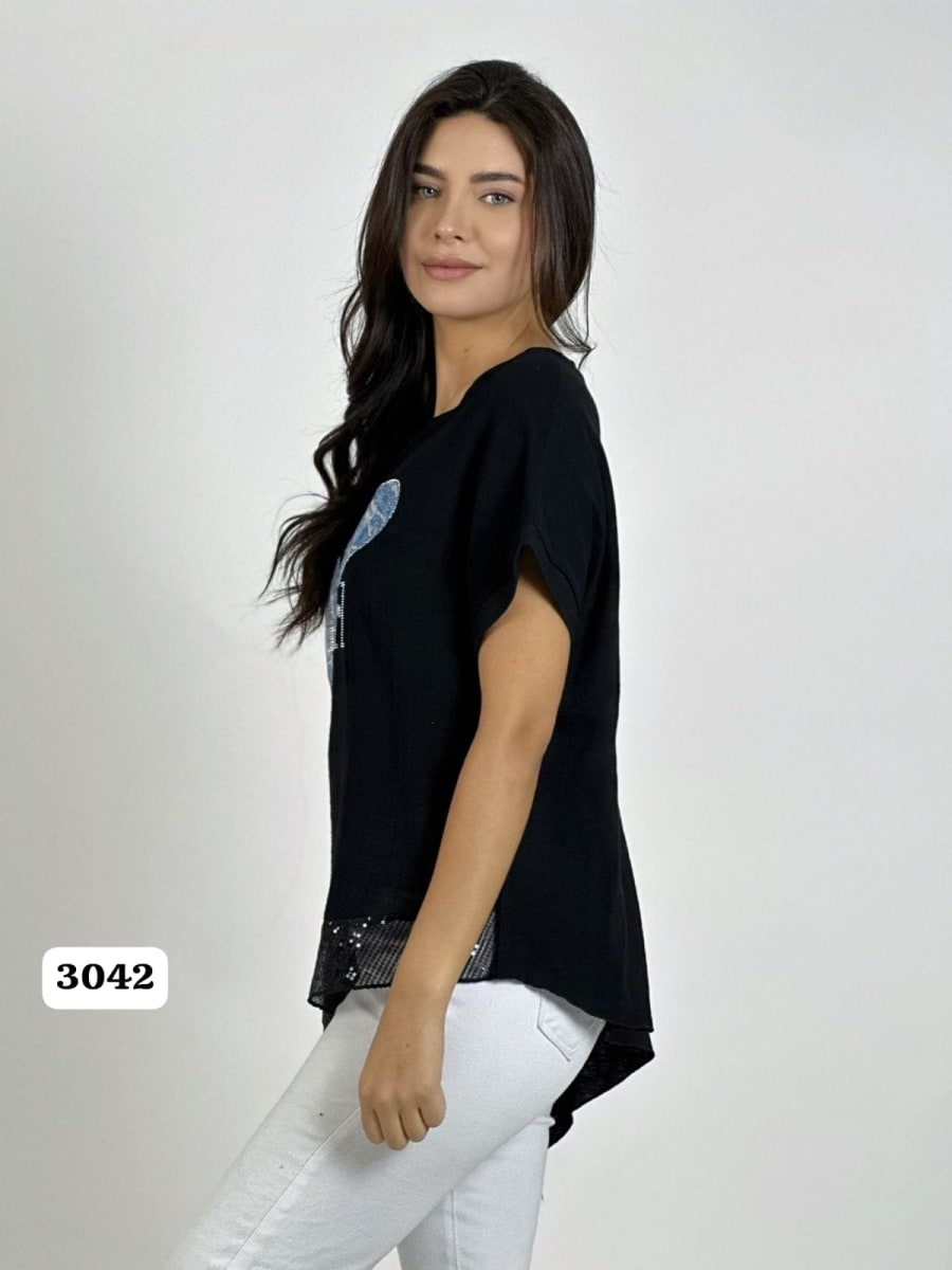 Polera Lino LOVE GIRL 2 Corazones A1-339