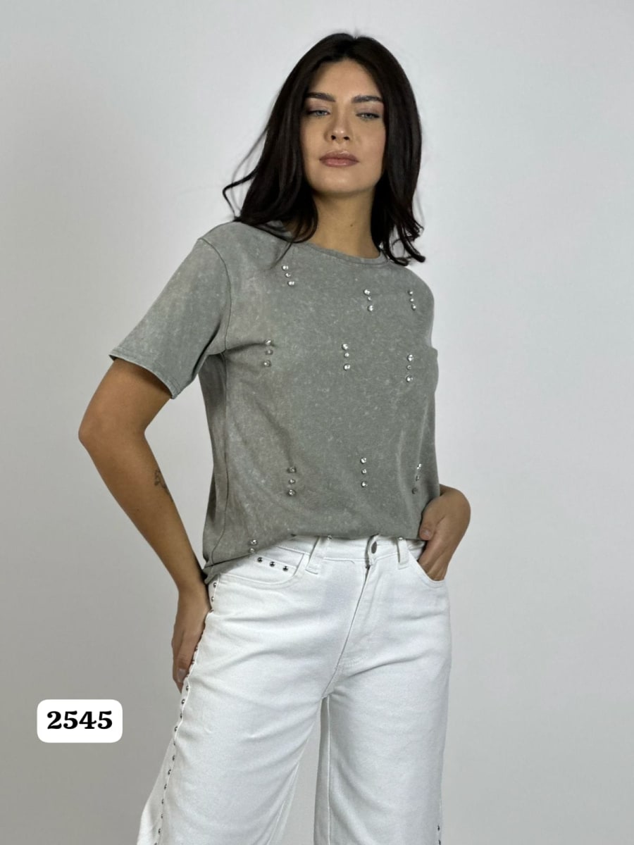 Polera Algodon con Tachas A3-8112