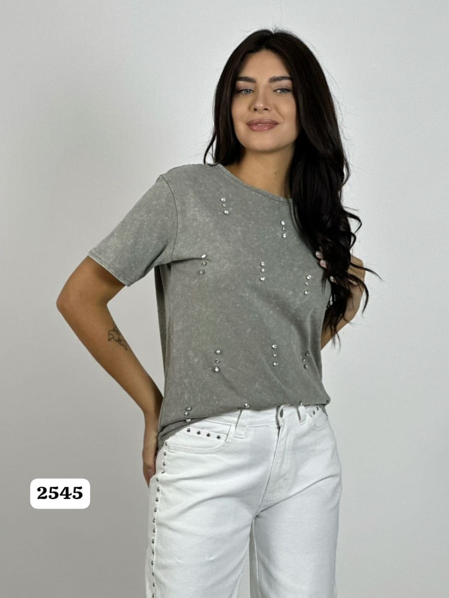 Polera Algodon con Tachas A3-8111