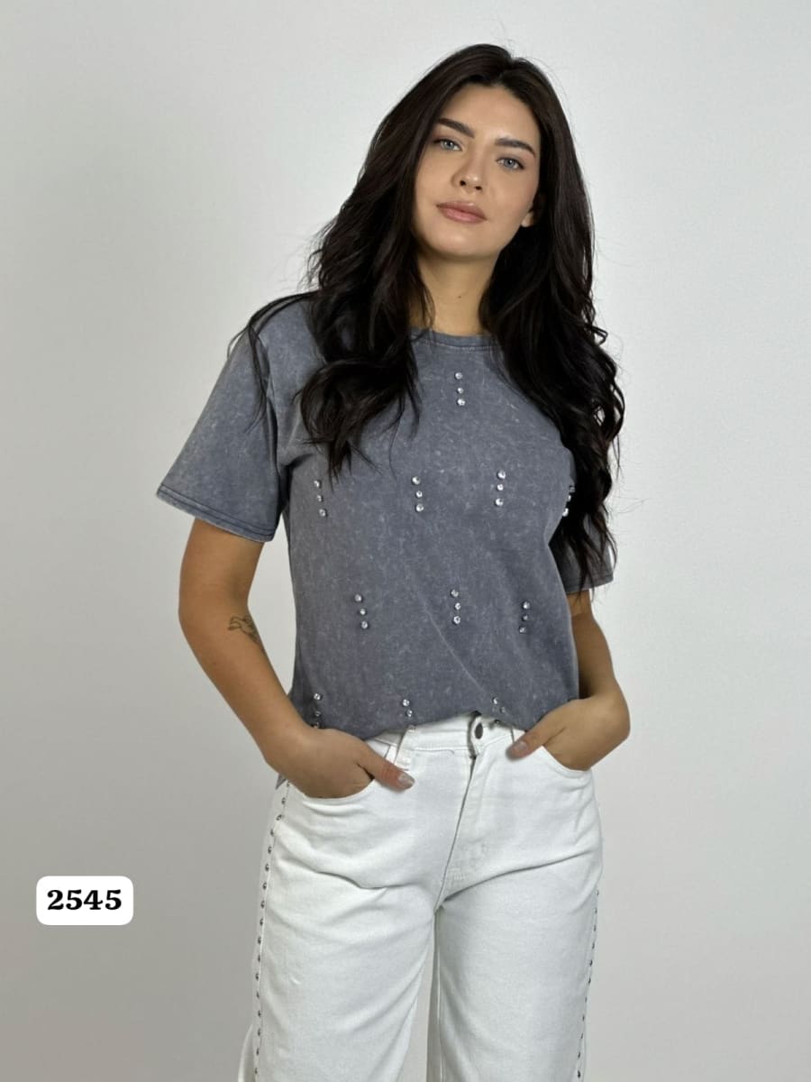 Polera Algodon con Tachas A3-8116