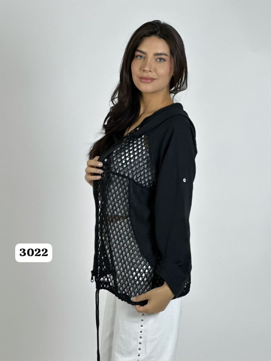 Poleron Crepe Tejido con Capucha A3-752