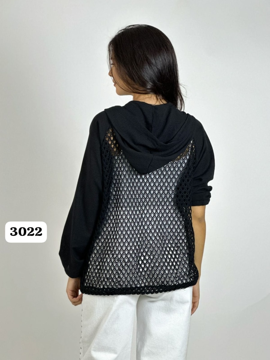 Poleron Crepe Tejido con Capucha A3-753