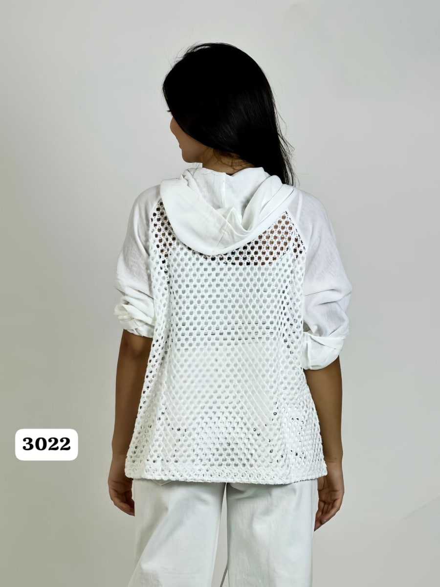 Poleron Crepe Tejido con Capucha A3-7510