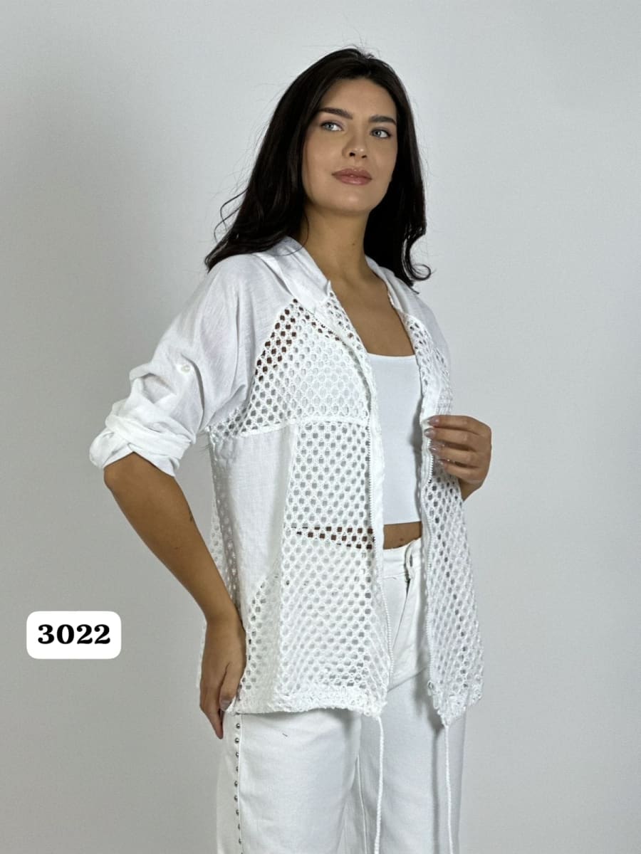 Poleron Crepe Tejido con Capucha A3-759