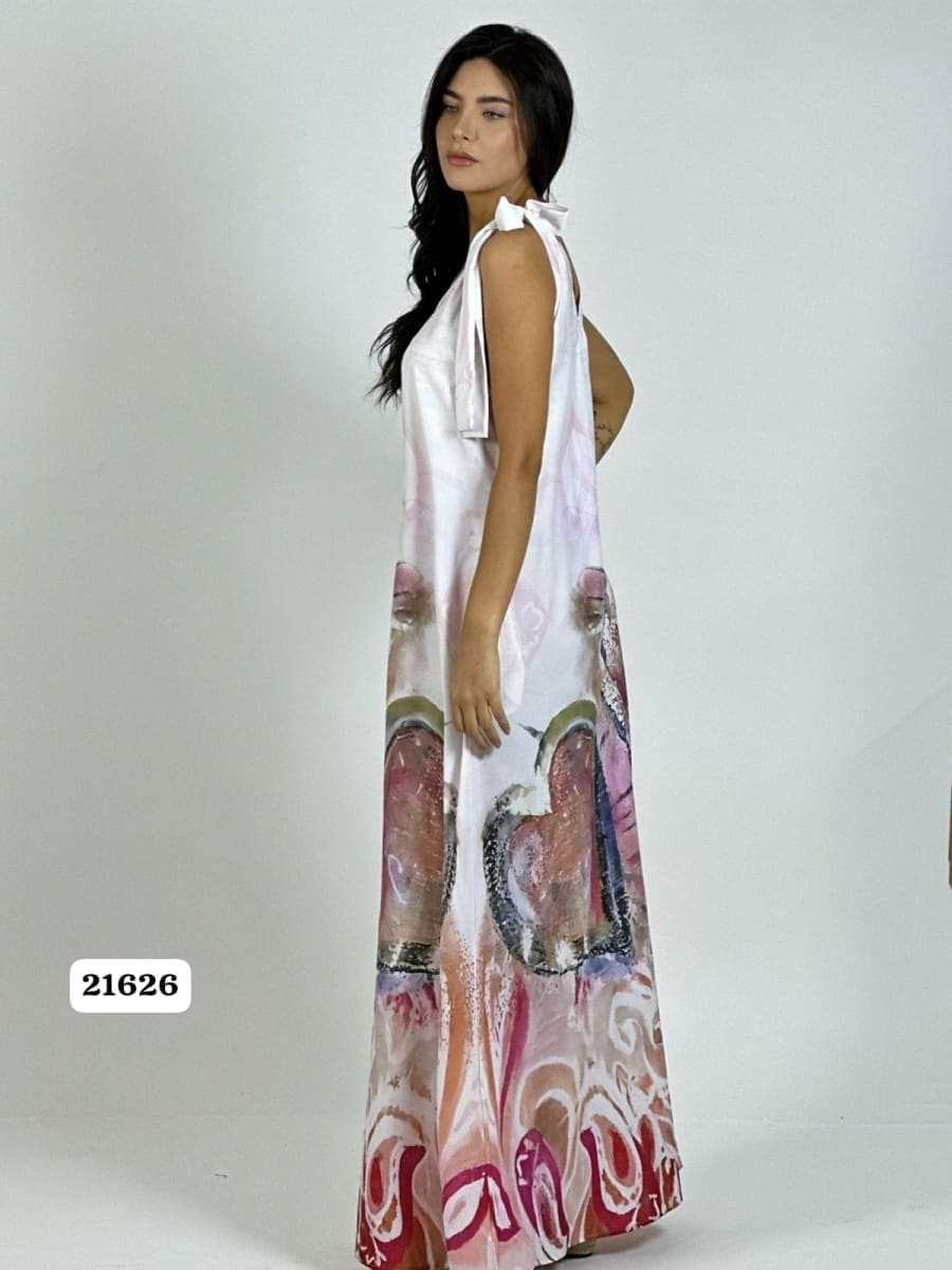 Vestido Viscosa Estampado Corazones A2-593