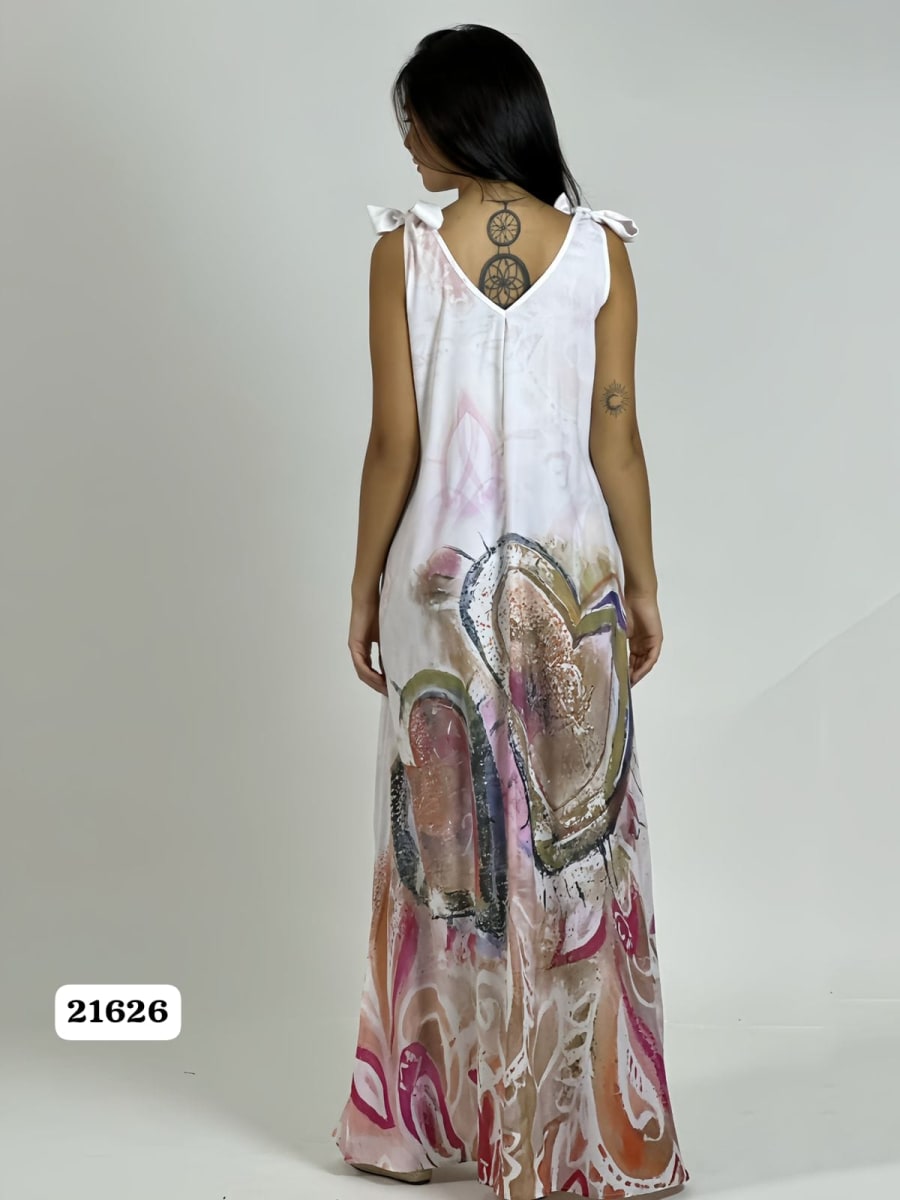 Vestido Viscosa Estampado Corazones A2-594