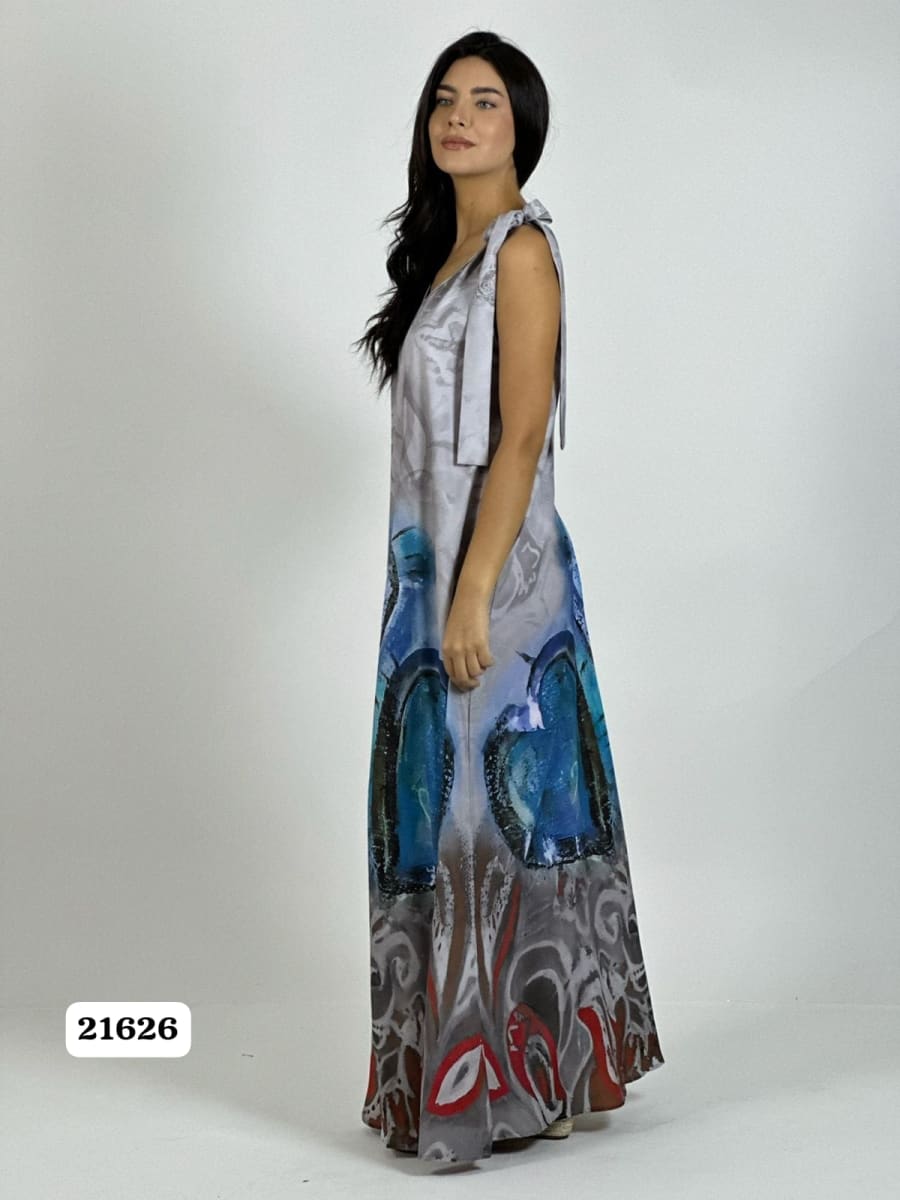 Vestido Viscosa Estampado Corazones A2-597