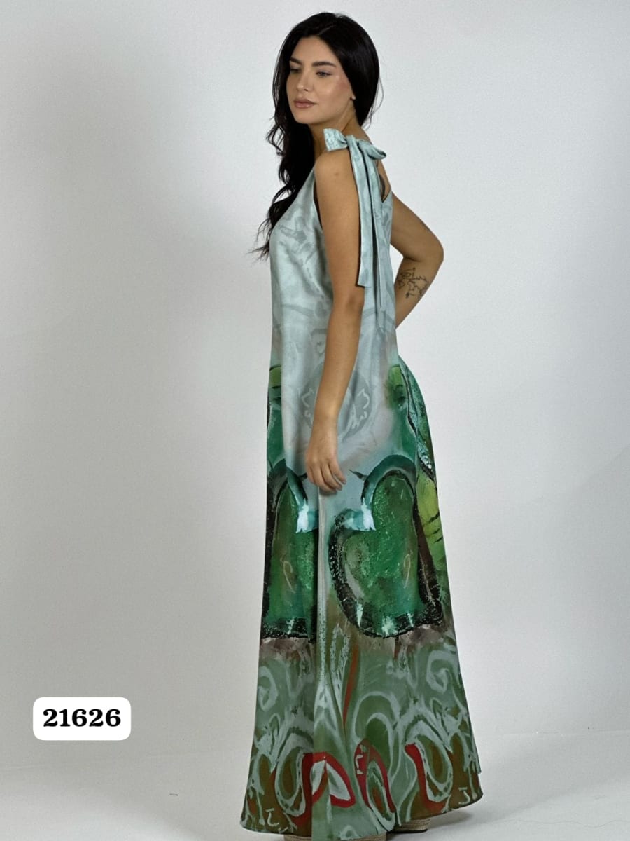 Vestido Viscosa Estampado Corazones A2-5914