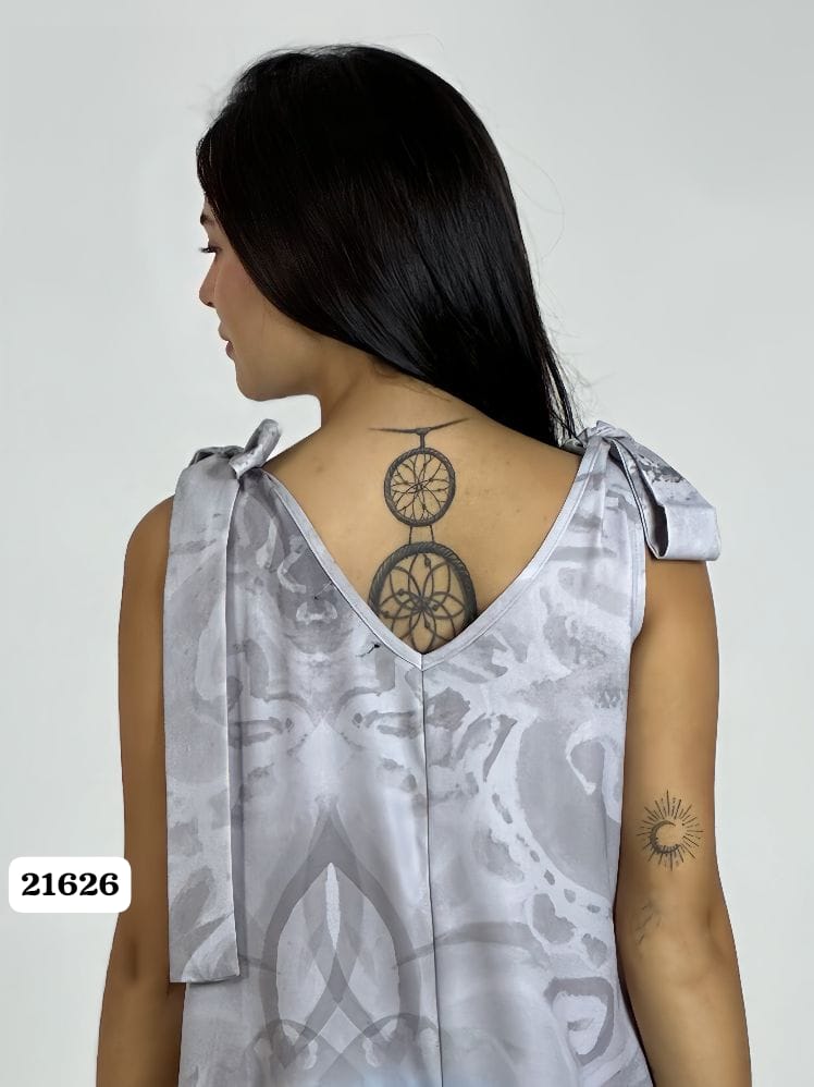 Vestido Viscosa Estampado Corazones A2-598