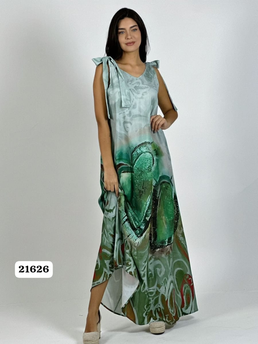 Vestido Viscosa Estampado Corazones A2-5912