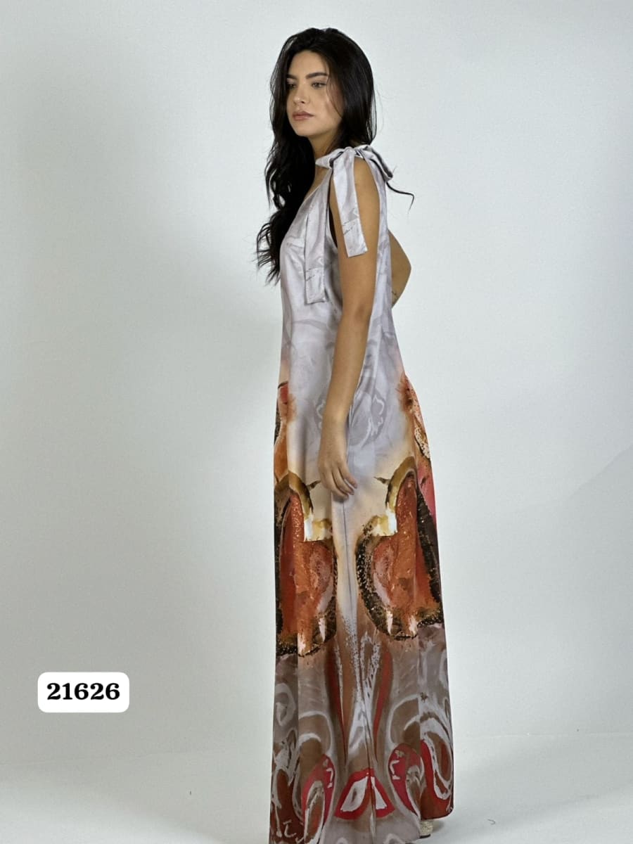 Vestido Viscosa Estampado Corazones A2-5911