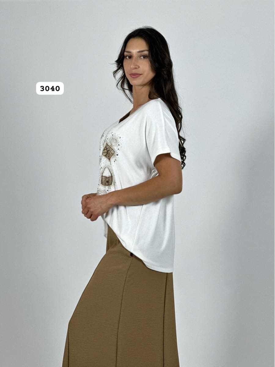 Polera Acetato Accesorios Estampados A1-203