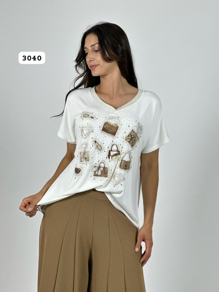 Polera Acetato Accesorios Estampados A1-202