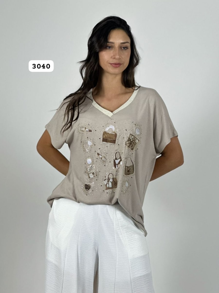 Polera Acetato Accesorios Estampados A1-2012