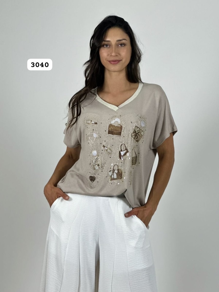 Polera Acetato Accesorios Estampados A1-2011