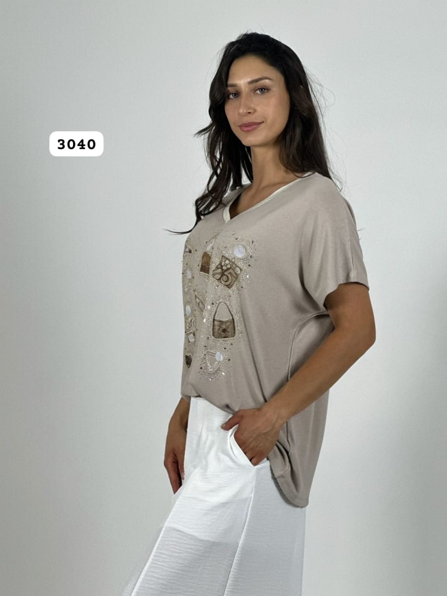 Polera Acetato Accesorios Estampados A1-2013