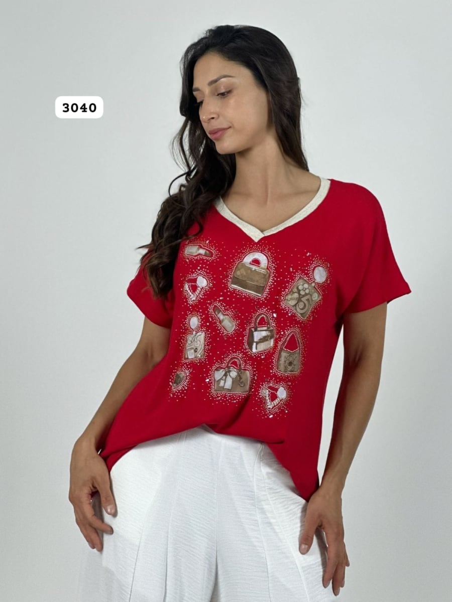 Polera Acetato Accesorios Estampados A1-2015