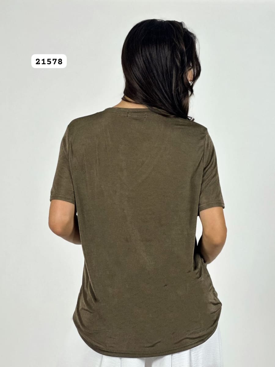 Polera Algodon Oso y Letras Brillantes A1-3014