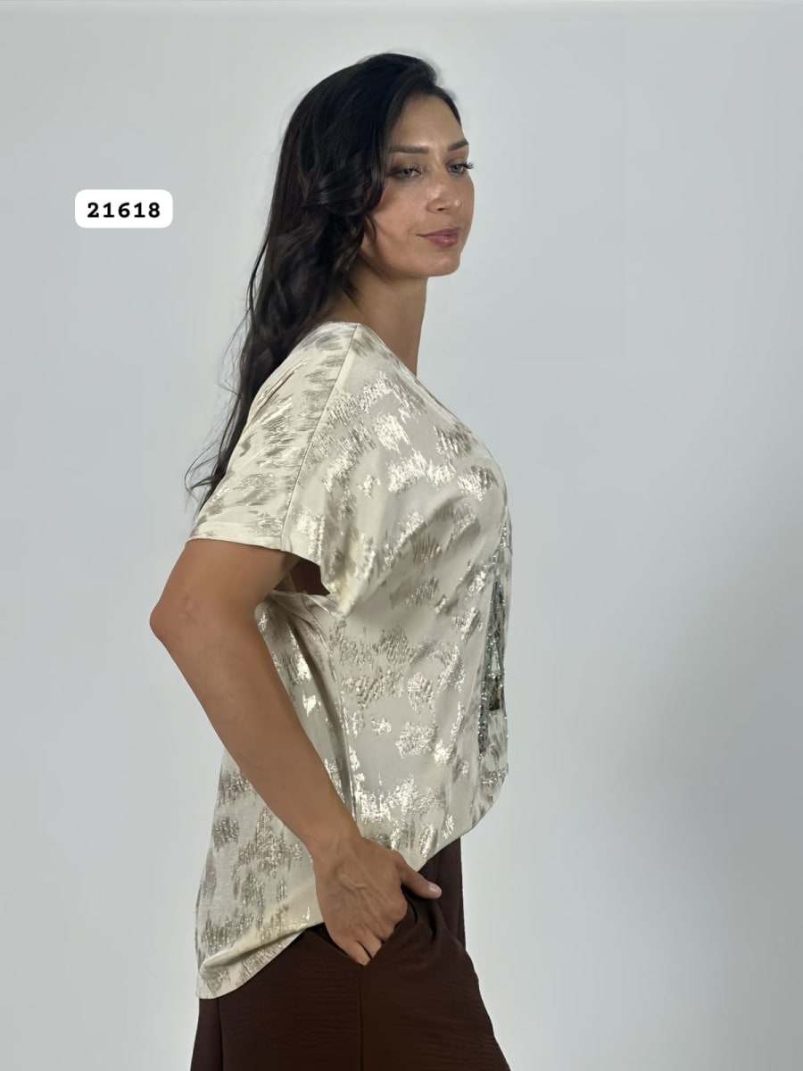 Polera Acetato Jaspeada ELINEPARIS A A1-4312