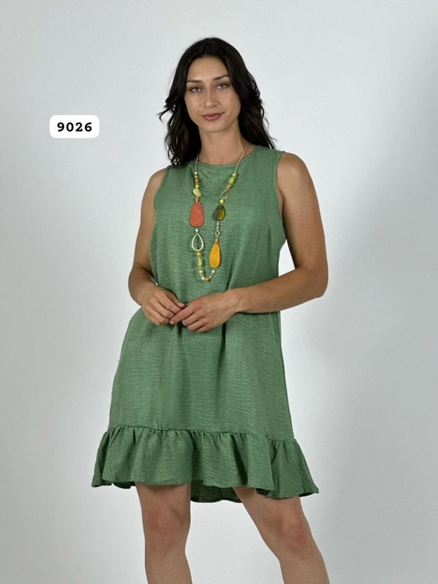 Mini Vestido Sin Mangas Tela Cey A1-114