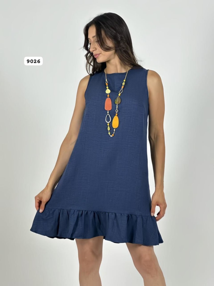 Mini Vestido Sin Mangas Tela Cey A1-112