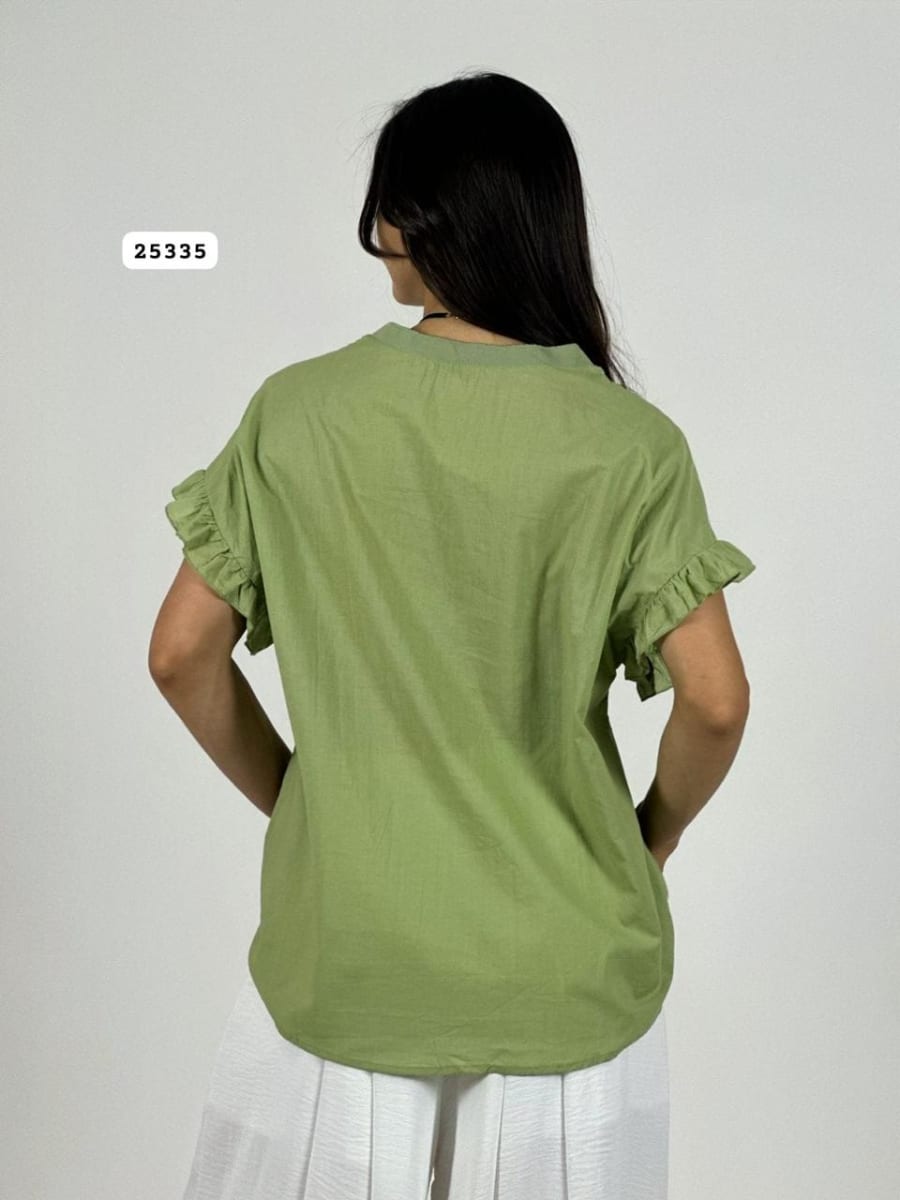 Polera Cuello V Diseño Broderi A1-439