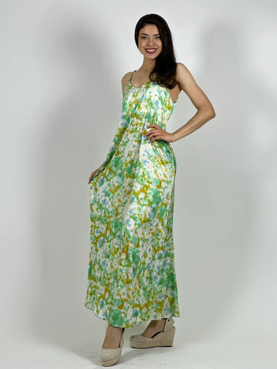 Vestido Estampado Difuminado con Brillos A1-175