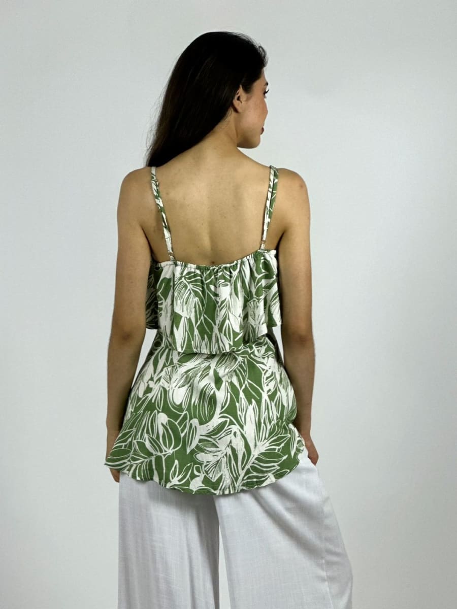 Blusa Con Vuelos Algodón Viscosa A1-53