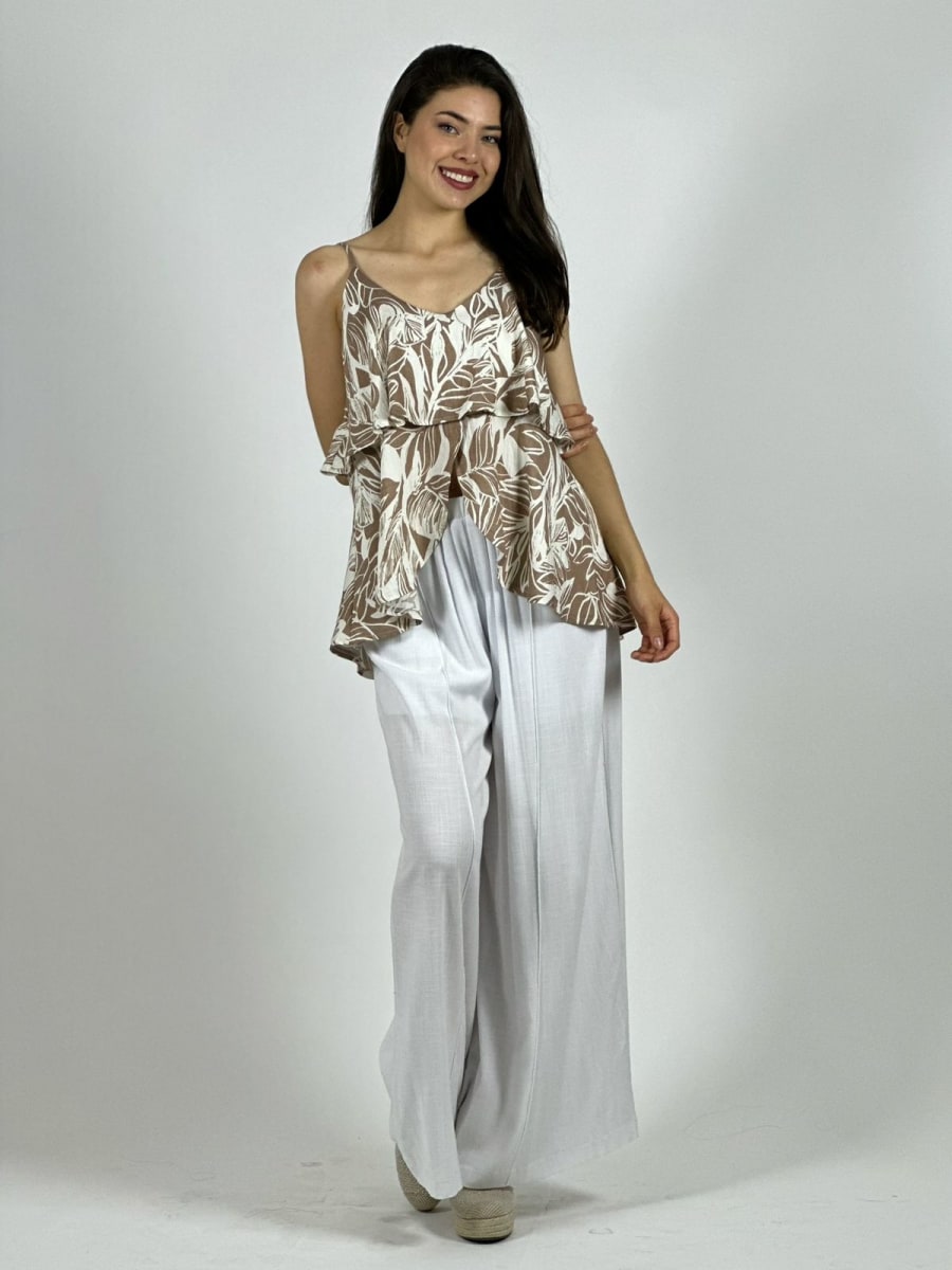 Blusa Con Vuelos Algodón Viscosa A1-54