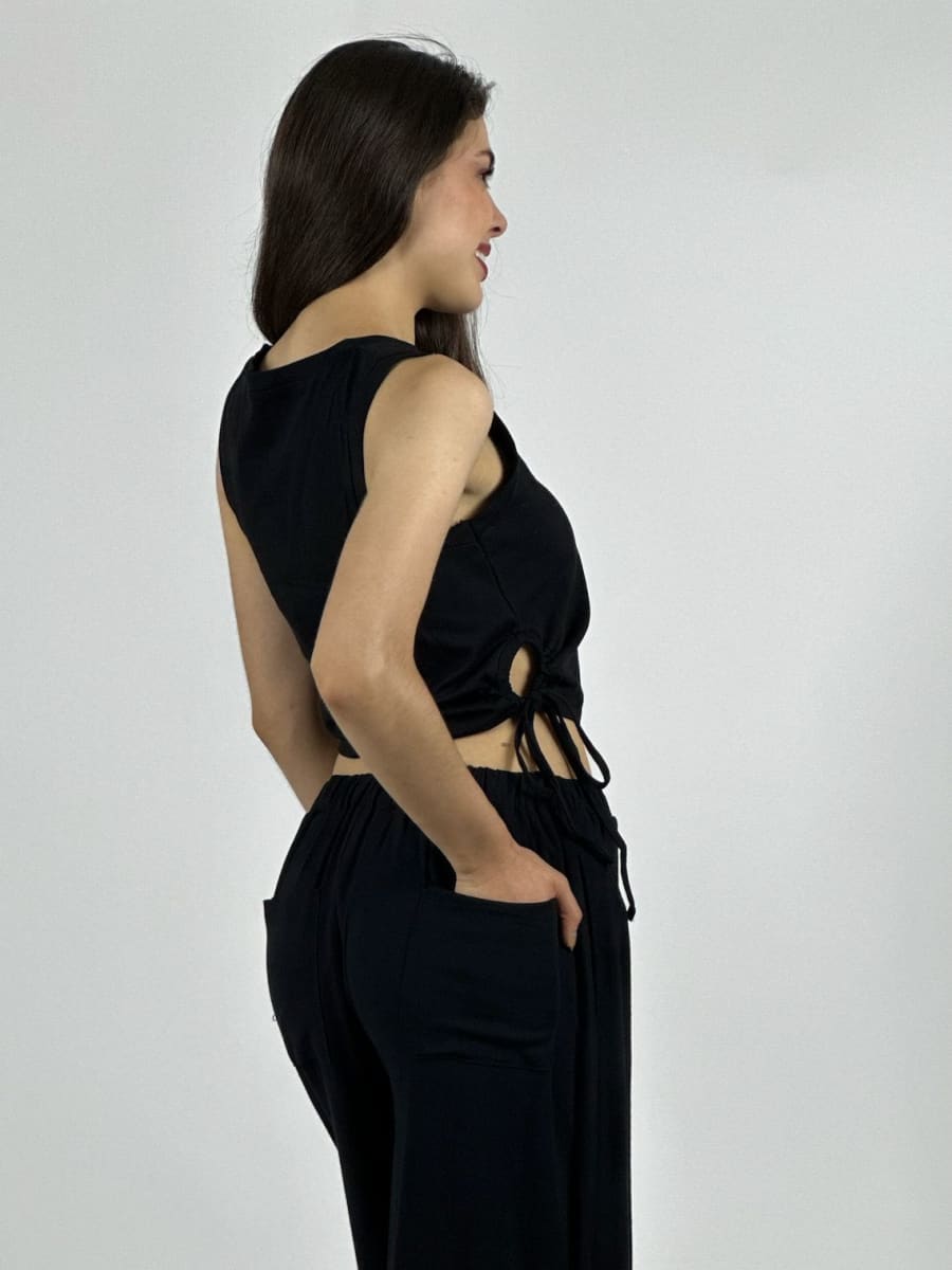 Polera Top Algodón Calidad Ajustable en Laterales A1-164