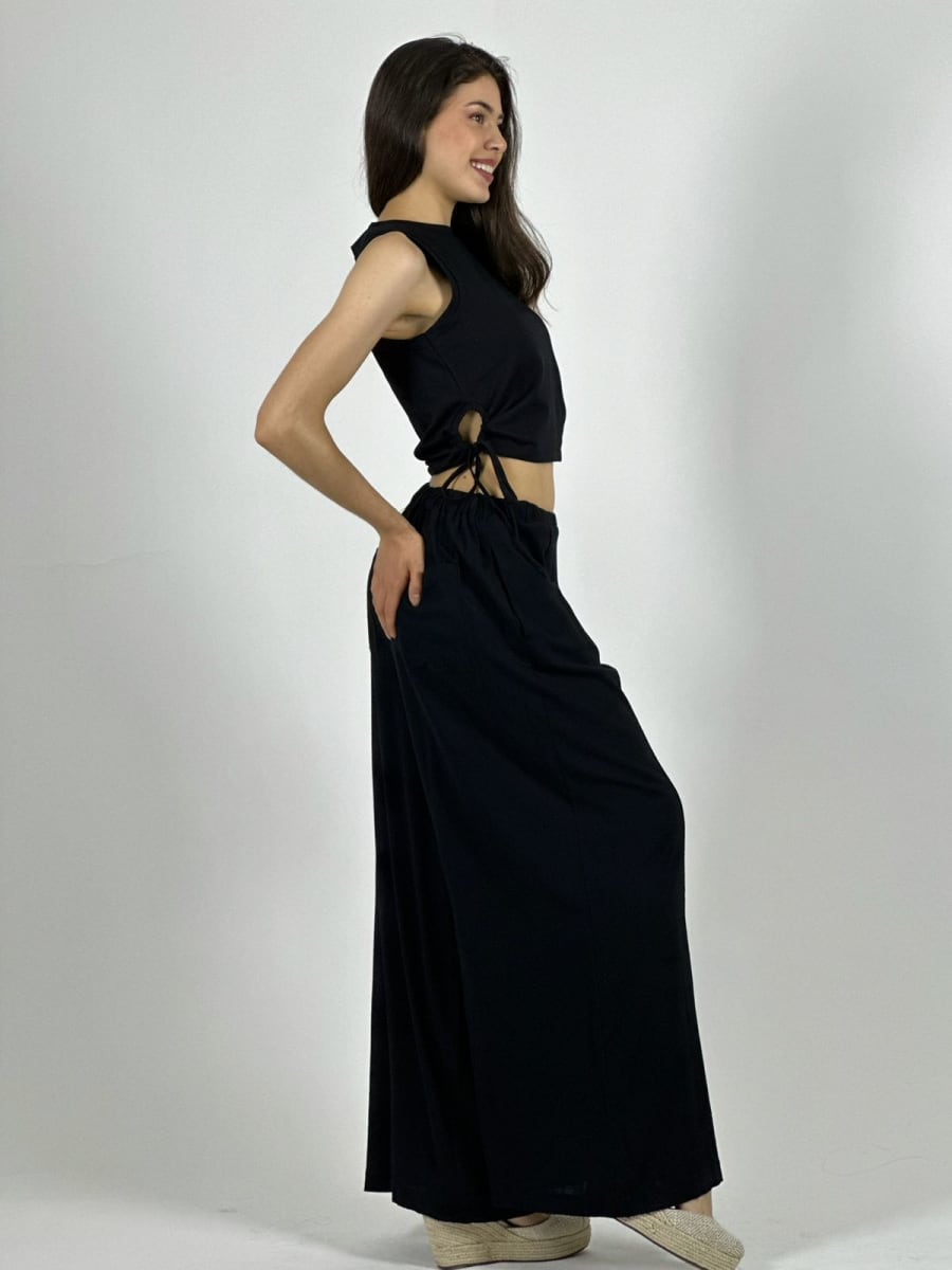 Polera Top Algodón Calidad Ajustable en Laterales A1-163