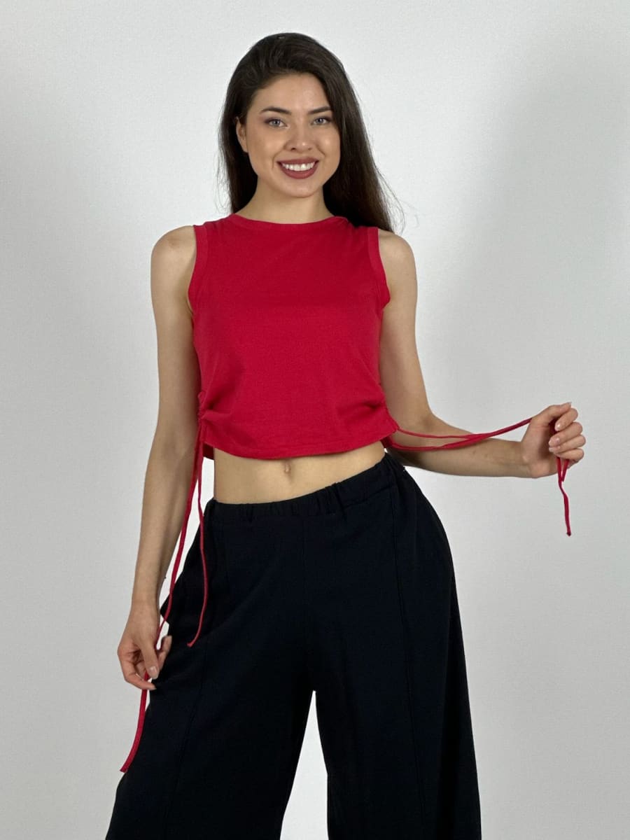 Polera Top Algodón Calidad Ajustable en Laterales A1-165