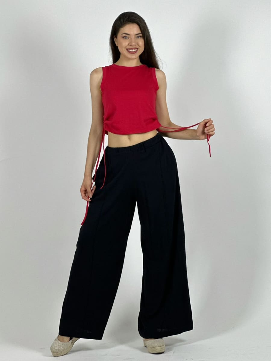 Polera Top Algodón Calidad Ajustable en Laterales A1-166