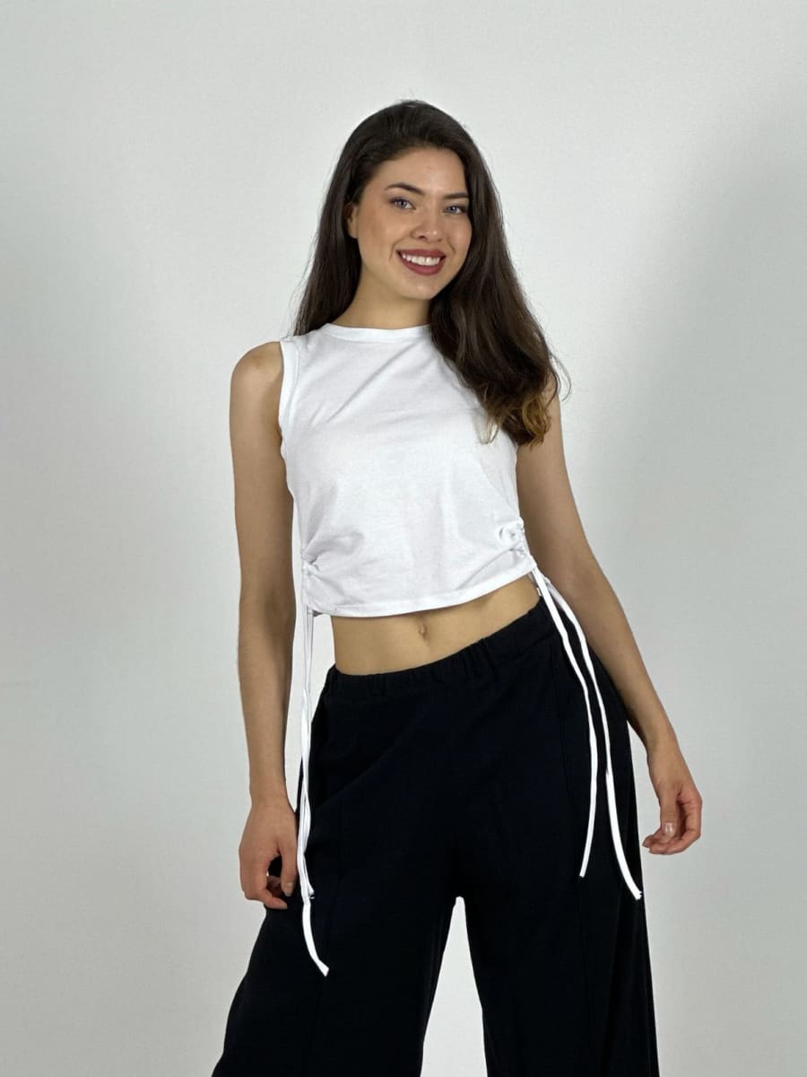 Polera Top Algodón Calidad Ajustable en Laterales A1-169